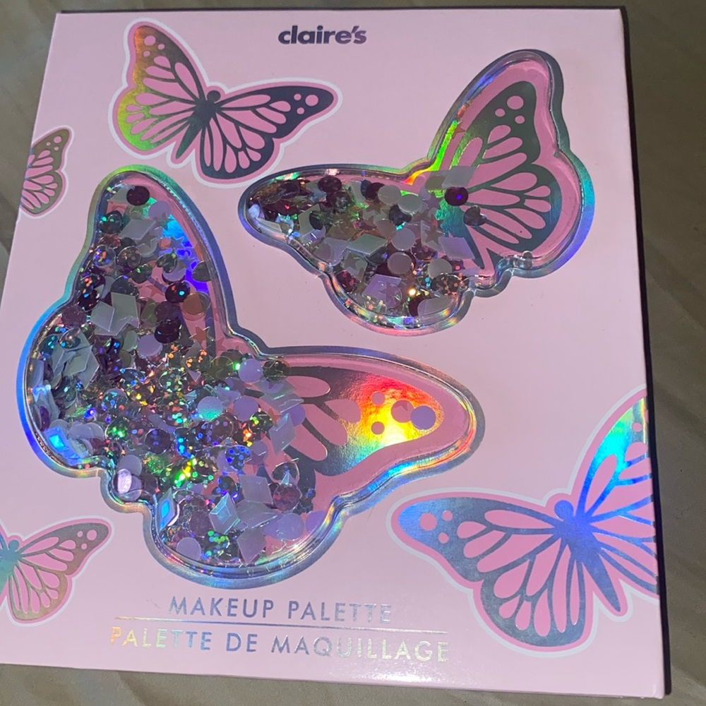 Claire’s Pink Shaker Butterfly 48 Piece Makeup Set